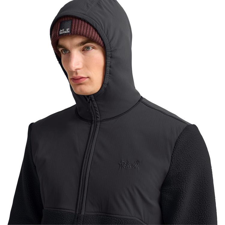Jack Wolfskin Jack Wolfskin LITE CURL HOODED FZ M Fleecejacke Herren - black - 0 | SportScheck