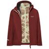Jack Wolfskin ICELAND 3IN1 PRINT JKT K Fleecejacke Kinder - merlot