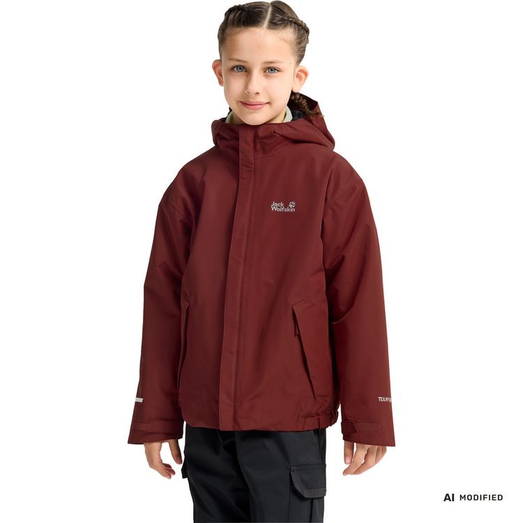 Jack Wolfskin Jack Wolfskin ICELAND 3IN1 PRINT JKT K Fleecejacke Kinder - merlot - 2 | SportScheck