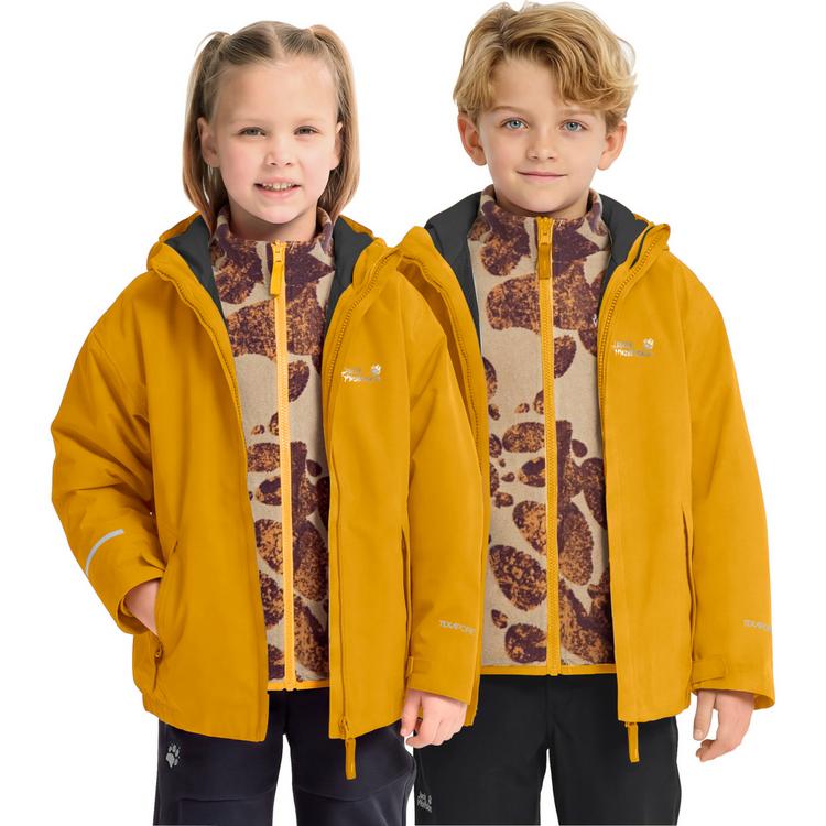 Jack Wolfskin Jack Wolfskin ICELAND 3IN1 PRINT JKT K Fleecejacke Kinder - burly yellow JW - 0 | SportScheck
