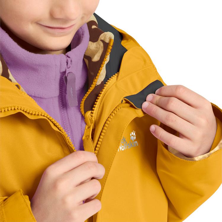 Jack Wolfskin Jack Wolfskin ICELAND 3IN1 PRINT JKT K Fleecejacke Kinder - burly yellow JW - 2 | SportScheck