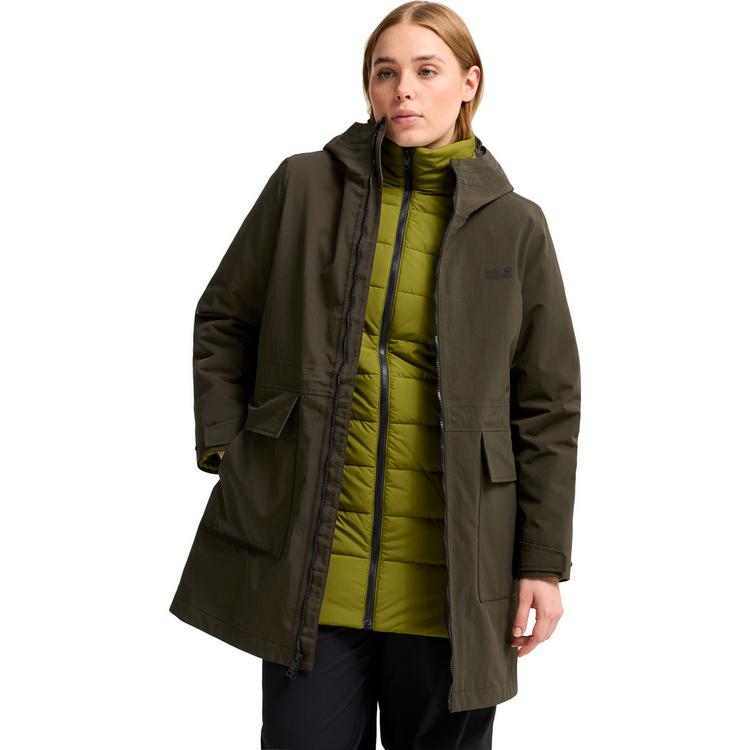 Jack Wolfskin Jack Wolfskin NABUR 3IN1 COAT W Funktionsjacke Damen - obsidian moss - 0 | SportScheck
