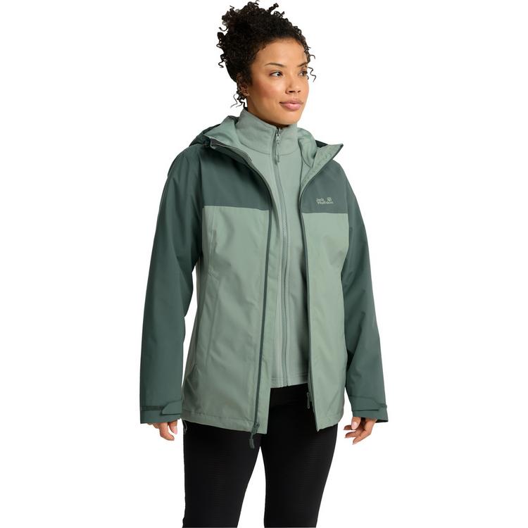 Jack Wolfskin Jack Wolfskin MOONRISE 2 3IN1 JKT W Funktionsjacke Damen - green zinnia - 0 | SportScheck
