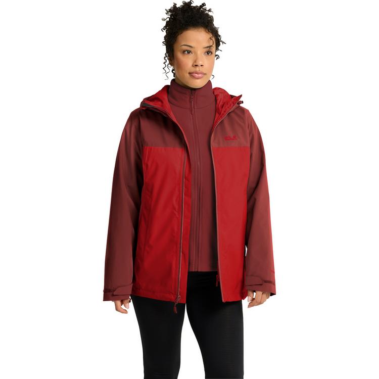 Jack Wolfskin Jack Wolfskin MOONRISE 2 3IN1 JKT W Funktionsjacke Damen - siren red - 0 | SportScheck