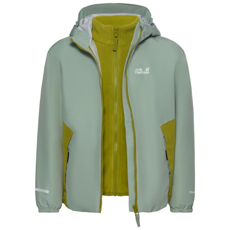 Jack Wolfskin Jack Wolfskin ICELAND 3IN1 JKT K Fleecejacke Kinder - green zinnia - 0 | SportScheck