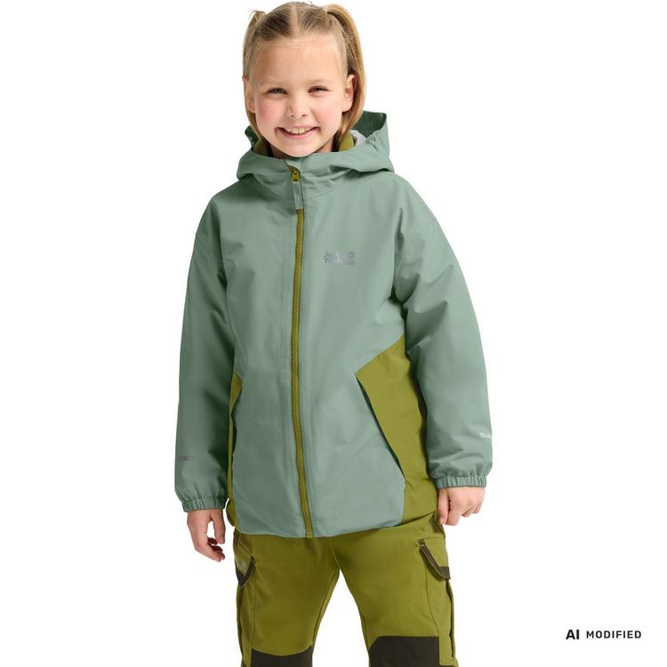 Jack Wolfskin Jack Wolfskin ICELAND 3IN1 JKT K Fleecejacke Kinder - green zinnia - 1 | SportScheck