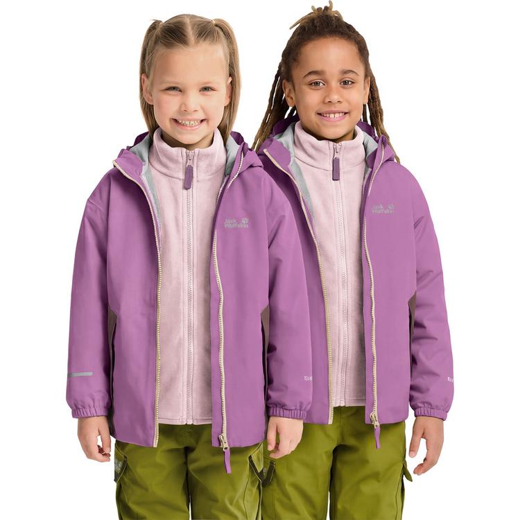Jack Wolfskin Jack Wolfskin ICELAND 3IN1 JKT K Fleecejacke Kinder - vivid orchid - 0 | SportScheck