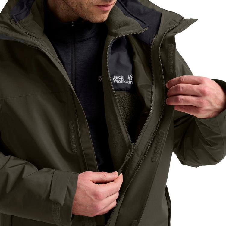 Jack Wolfskin Jack Wolfskin STONELITE 3IN1 JKT M Funktionsjacke Herren - obsidian moss - 0 | SportScheck