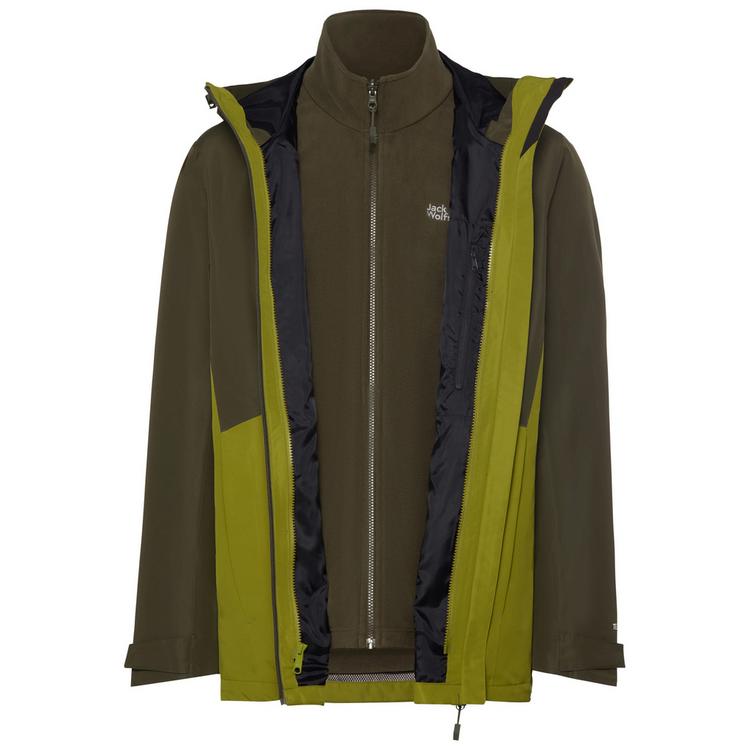 Jack Wolfskin Jack Wolfskin STONETRAIL 3IN1 JKT M Funktionsjacke Herren - khaki green - 0 | SportScheck