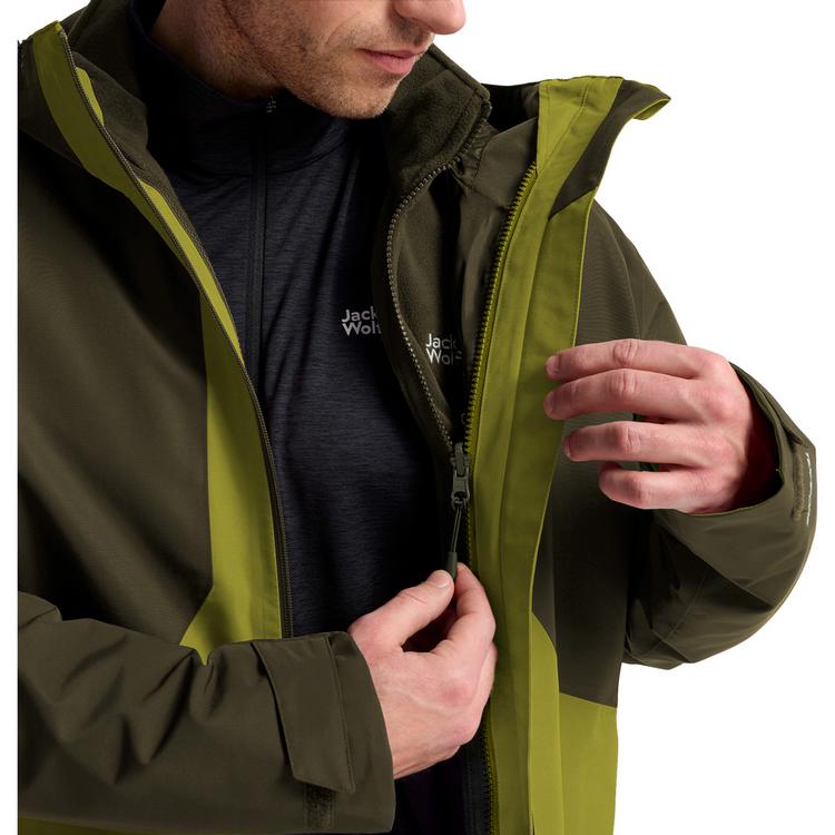 Jack Wolfskin Jack Wolfskin STONETRAIL 3IN1 JKT M Funktionsjacke Herren - khaki green - 0 | SportScheck