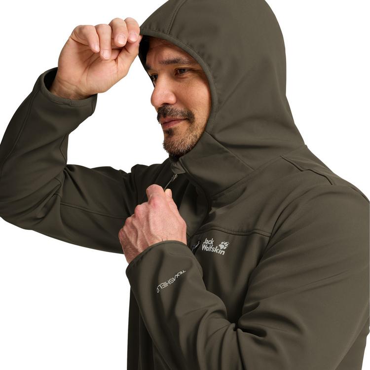 Jack Wolfskin Jack Wolfskin WILD WINDS HOODED JKT M Funktionsjacke Herren - obsidian moss - 2 | SportScheck