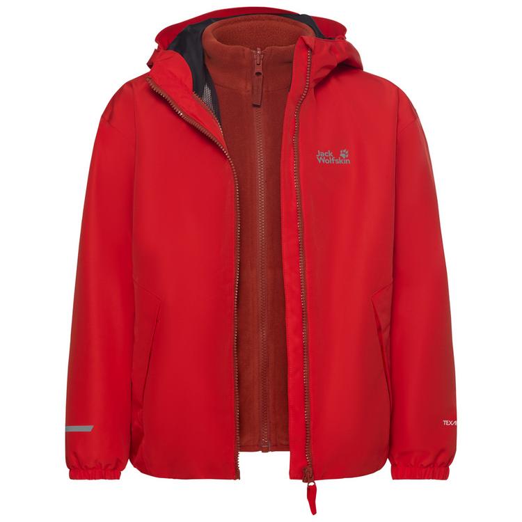 Jack Wolfskin Jack Wolfskin ICELAND 3IN1 JKT K Fleecejacke Kinder - siren red - 0 | SportScheck