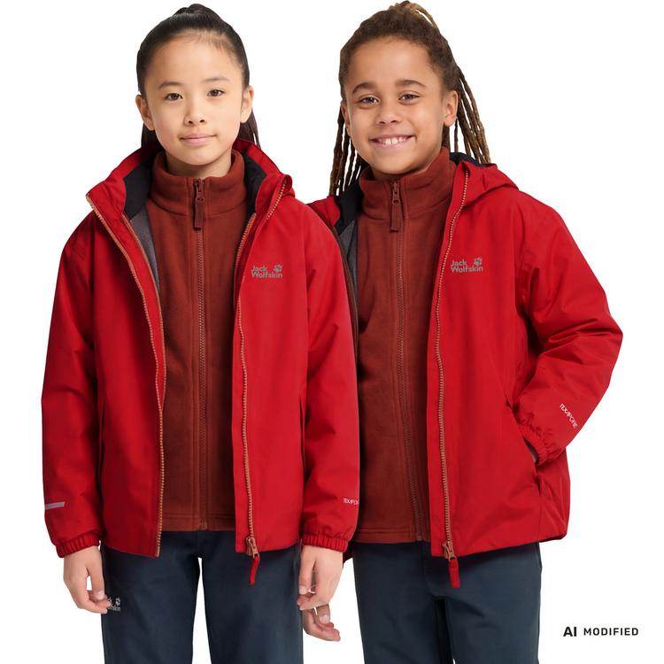 Jack Wolfskin Jack Wolfskin ICELAND 3IN1 JKT K Fleecejacke Kinder - siren red - 0 | SportScheck