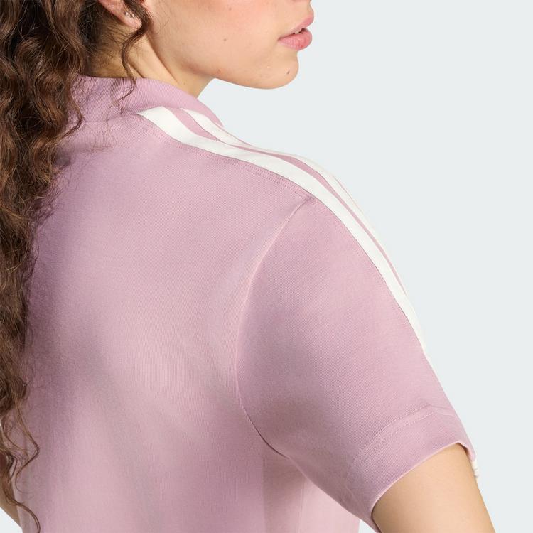 adidas adidas ADIDAS KIT 3-STREIFEN T-SHIRT T-Shirt Damen - Magic Mauve / Off White - 1 | SportScheck