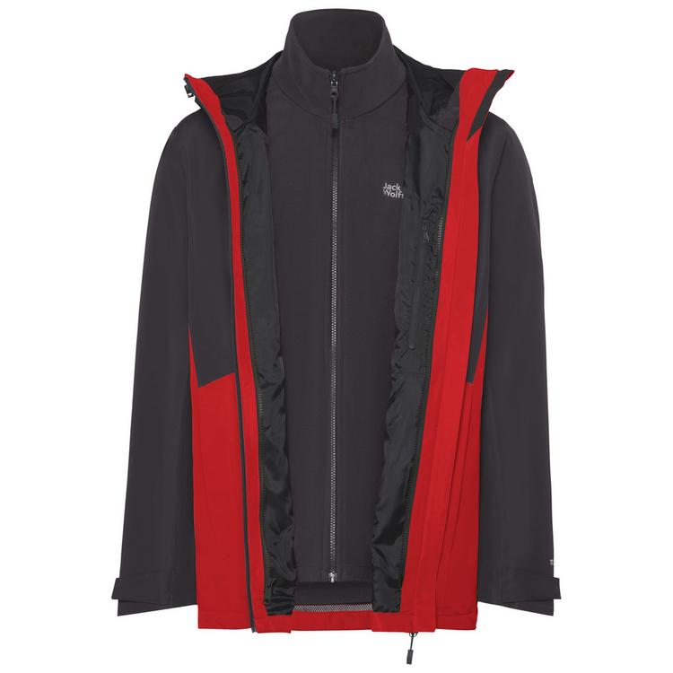 Jack Wolfskin Jack Wolfskin STONETRAIL 3IN1 JKT M Funktionsjacke Herren - siren red - 0 | SportScheck