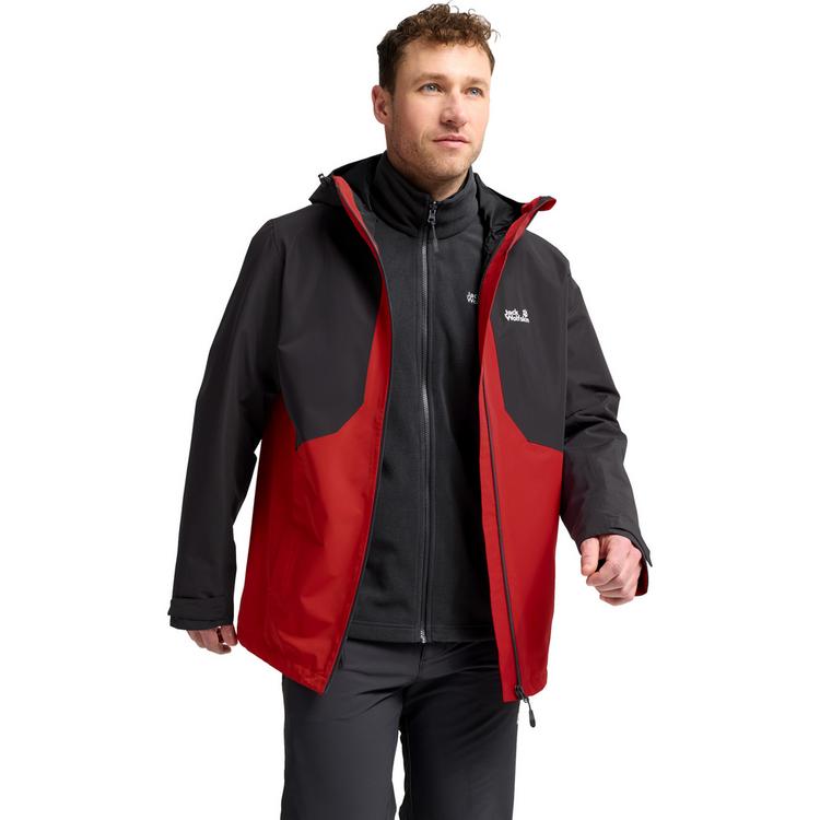 Jack Wolfskin Jack Wolfskin STONETRAIL 3IN1 JKT M Funktionsjacke Herren - siren red - 0 | SportScheck
