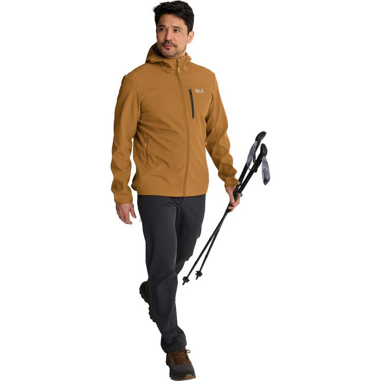 Jack Wolfskin Jack Wolfskin WILD WINDS HOODED JKT M Funktionsjacke Herren - peanut - 2 | SportScheck