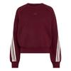 adidas ADIDAS KIT 3-STREIFEN SWEATSHIRT Sweatshirt Damen - Maroon / Off White