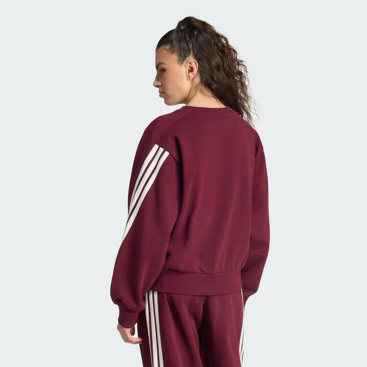 adidas adidas ADIDAS KIT 3-STREIFEN SWEATSHIRT Sweatshirt Damen - Maroon / Off White - 1 | SportScheck