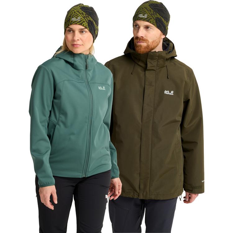 Jack Wolfskin Jack Wolfskin REAL STUFF PRINT BEANIE Stirnband - PAW obsidian moss - 0 | SportScheck