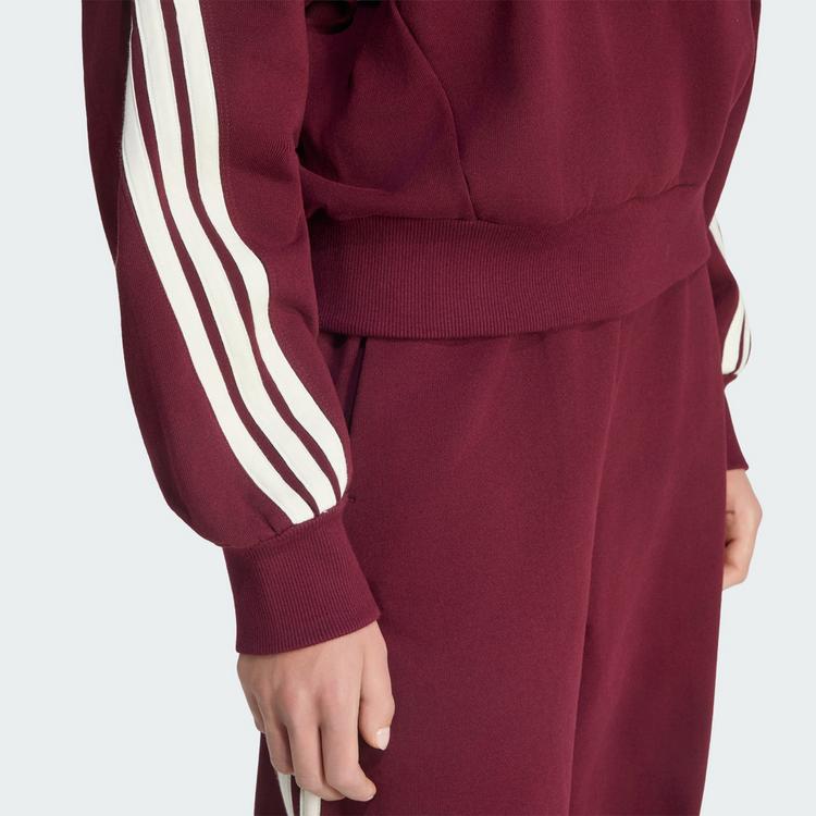 adidas adidas ADIDAS KIT 3-STREIFEN SWEATSHIRT Sweatshirt Damen - Maroon / Off White - 1 | SportScheck