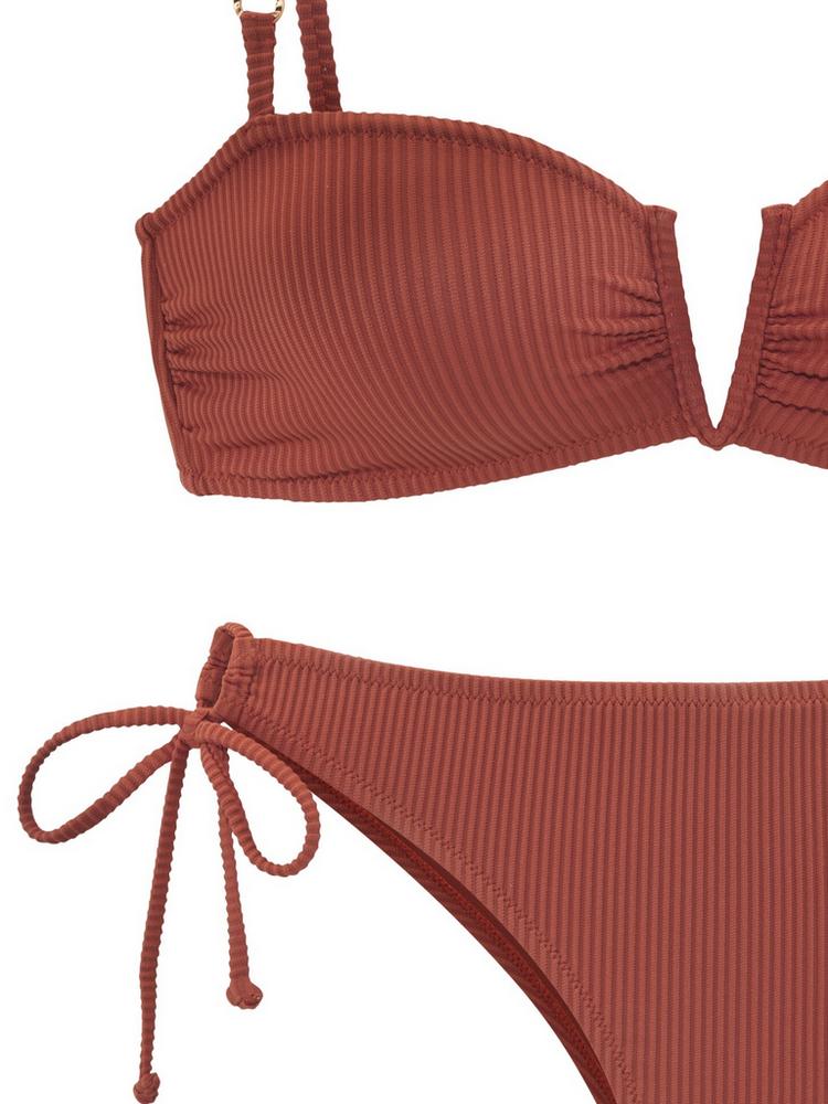 Buffalo Buffalo Bandeau-Bikini Bikini Set Damen - rostrot - 2 | SportScheck