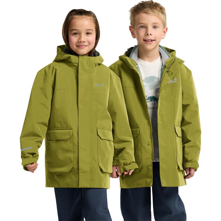 Jack Wolfskin Jack Wolfskin 3IN1 CANVEY KIDS Funktionsjacke Kinder - khaki green - 0 | SportScheck