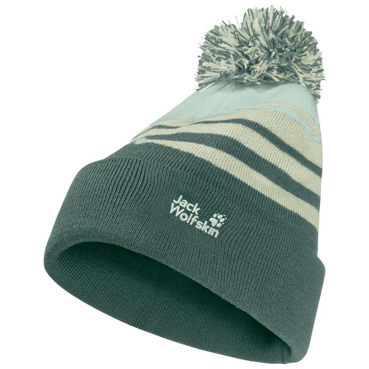 Jack Wolfskin Jack Wolfskin STRIPY POMPOM BEANIE K Stirnband Kinder - sago palm - 0 | SportScheck