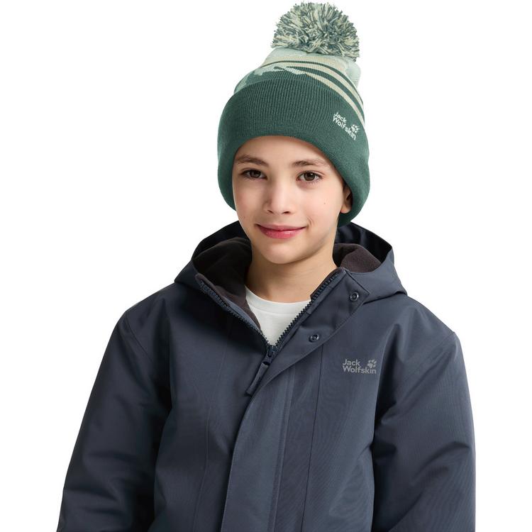 Jack Wolfskin Jack Wolfskin STRIPY POMPOM BEANIE K Stirnband Kinder - sago palm - 1 | SportScheck