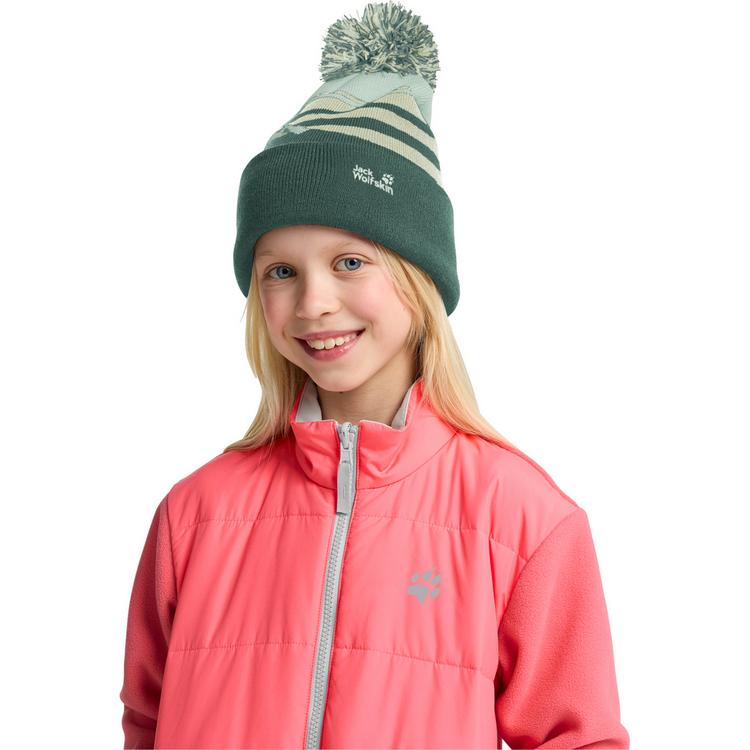 Jack Wolfskin Jack Wolfskin STRIPY POMPOM BEANIE K Stirnband Kinder - sago palm - 2 | SportScheck