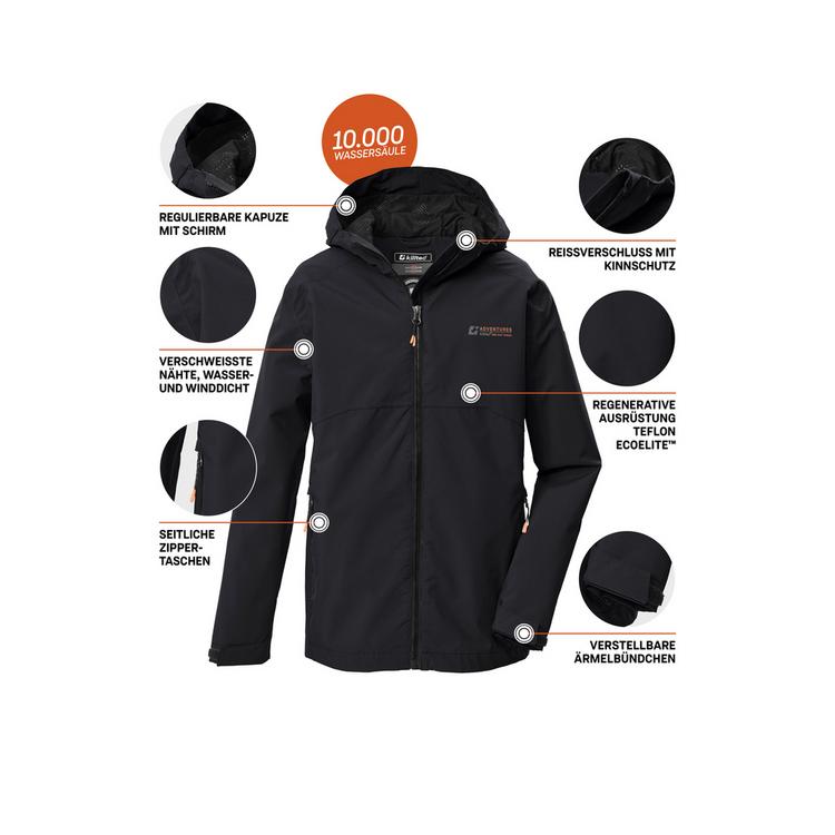 KILLTEC KILLTEC KOS 146 BYS JCKT Softshelljacke Kinder - Schwarz0110 - 3 | SportScheck