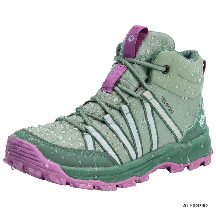 Jack Wolfskin Jack Wolfskin WILD HIKE TEXAPORE MID K Wanderschuhe Kinder - green zinnia - 5 | SportScheck