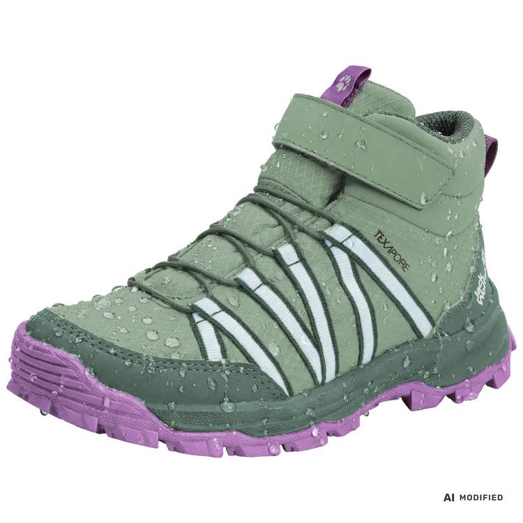 Jack Wolfskin Jack Wolfskin WILD HIKE TEXAPORE MID VC K Wanderschuhe Kinder - green zinnia - 5 | SportScheck