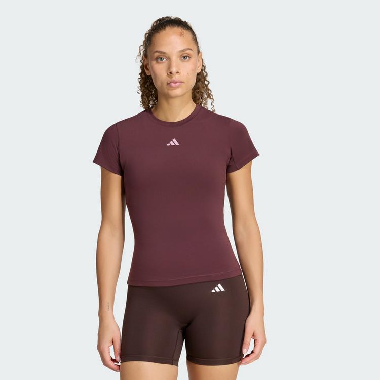 adidas adidas 3-STREIFEN STUDIO BABY T-SHIRT Funktionsshirt Damen - Aurora Ruby - 0 | SportScheck