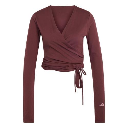 adidas 3-STREIFEN STUDIO SOFT BALLETT WICKELTOP Funktionsshirt Damen