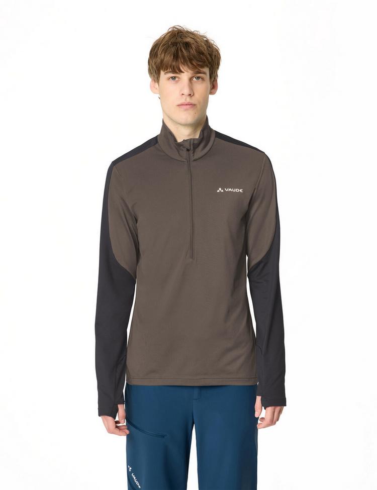 VAUDE VAUDE Men's Livigno Halfzip II Sweatshirt Herren - black/deer brown - 0 | SportScheck