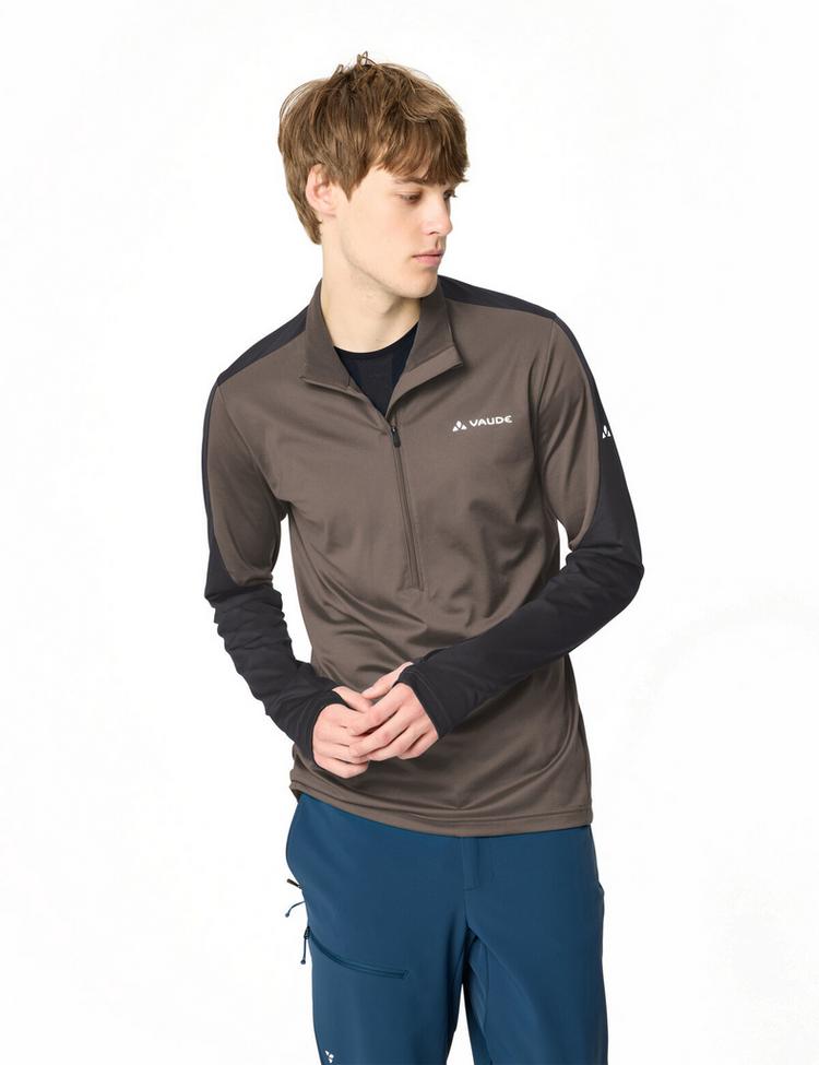 VAUDE VAUDE Men's Livigno Halfzip II Sweatshirt Herren - black/deer brown - 2 | SportScheck