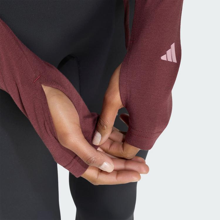 adidas adidas 3-STREIFEN STUDIO SOFT BALLETT WICKELTOP Funktionsshirt Damen - Aurora Ruby - 1 | SportScheck