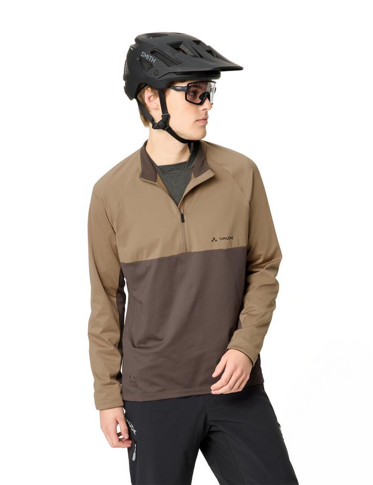 VAUDE VAUDE Men's Qimsa Halfzip LS Shirt T-Shirt Herren - oat - 2 | SportScheck