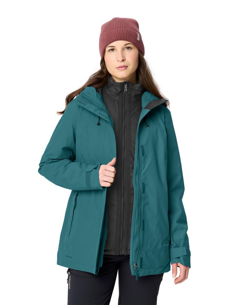 VAUDE VAUDE Women's Neyland 3in1 Jacket Outdoorjacke Damen - dark fjord green - 4 | SportScheck