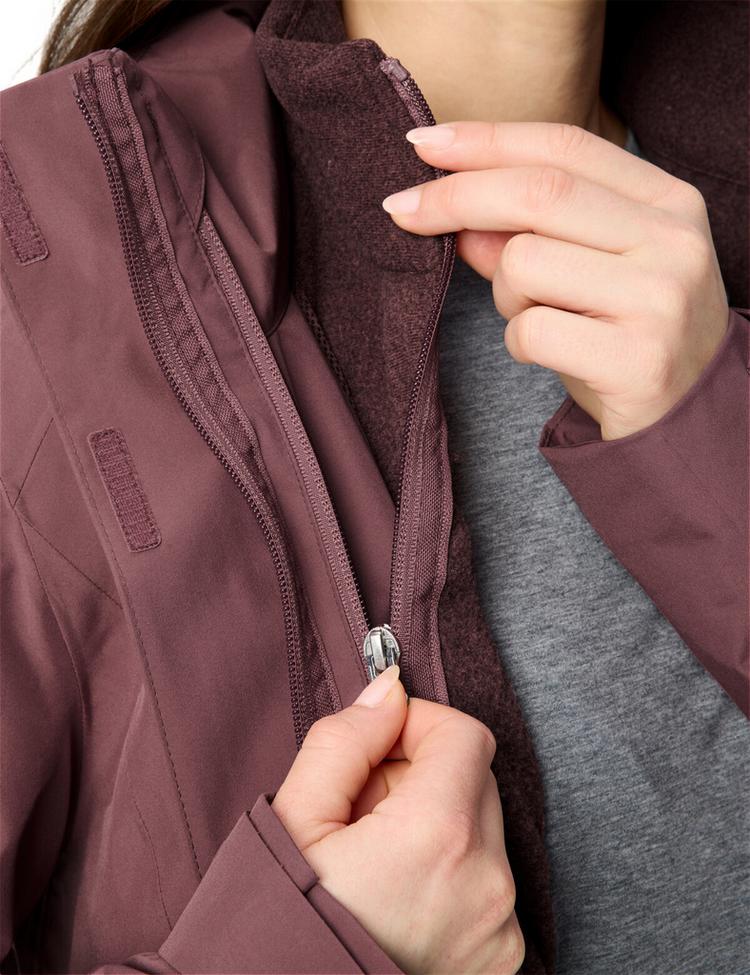VAUDE VAUDE Women's Rosemoor 3in1 Jacket II Outdoorjacke Damen - ruby dusk - 1 | SportScheck