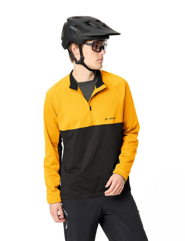 VAUDE VAUDE Men's Qimsa Halfzip LS Shirt T-Shirt Herren - saffron - 2 | SportScheck
