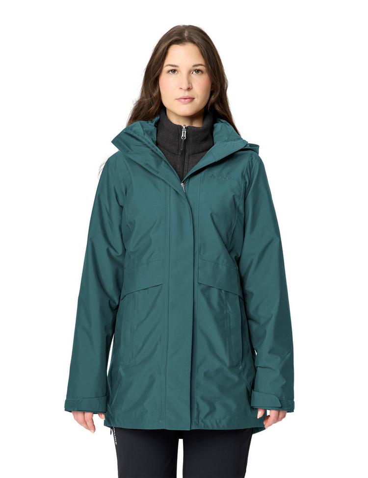 VAUDE VAUDE Women's Idris 3in1 Parka IV Outdoorjacke Damen - dark fjord green - 0 | SportScheck