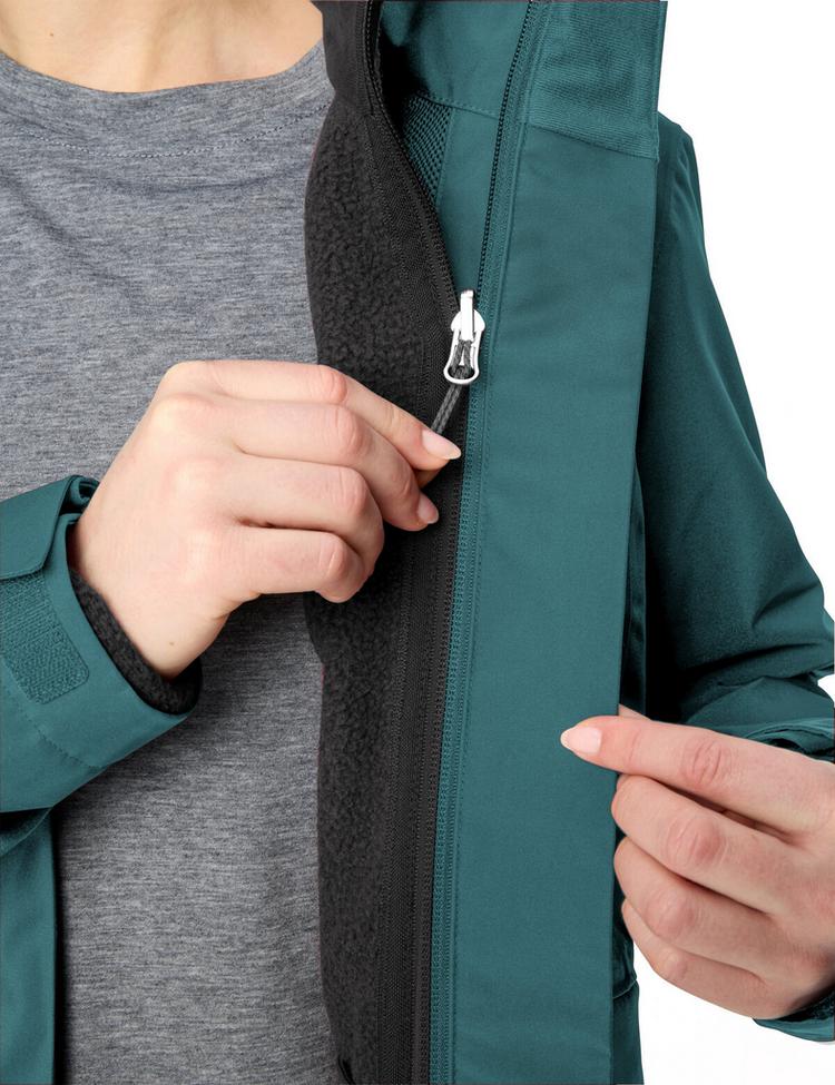 VAUDE VAUDE Women's Idris 3in1 Parka IV Outdoorjacke Damen - dark fjord green - 1 | SportScheck