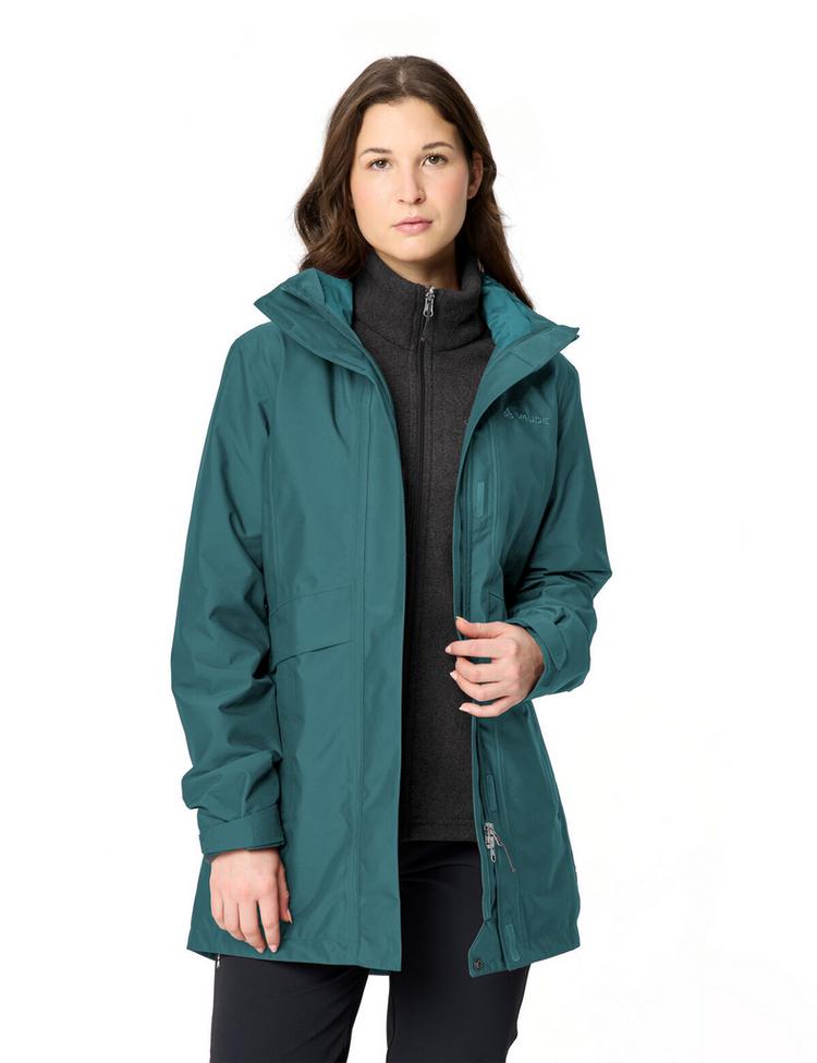 VAUDE VAUDE Women's Idris 3in1 Parka IV Outdoorjacke Damen - dark fjord green - 4 | SportScheck