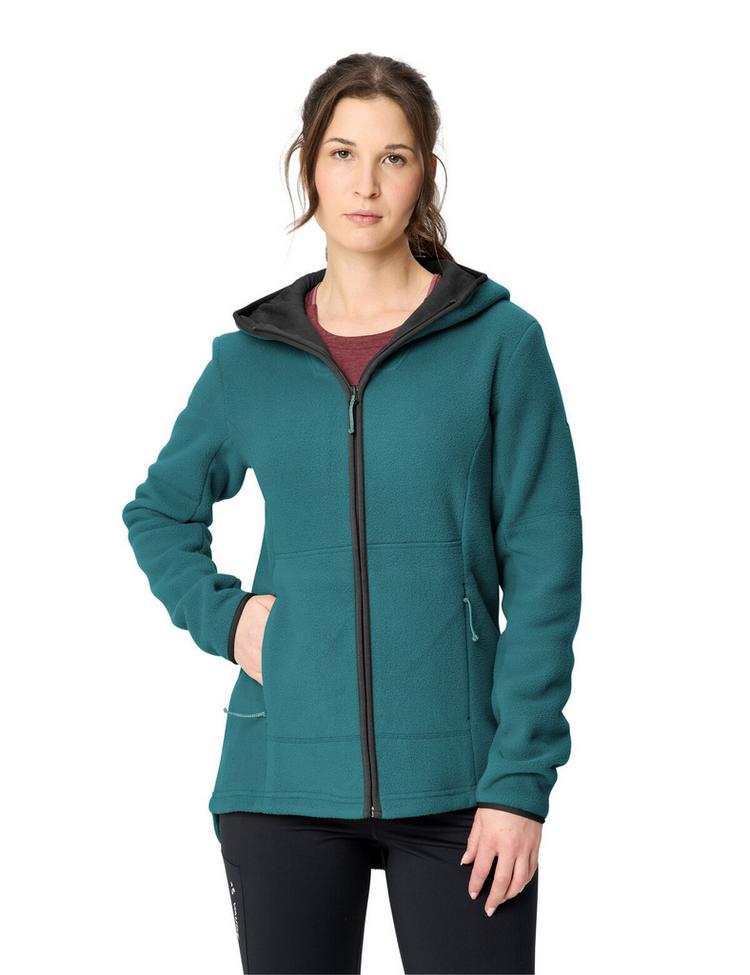 VAUDE VAUDE Women's Neyland Fleece Hoody II Outdoorjacke Damen - dark fjord green - 0 | SportScheck