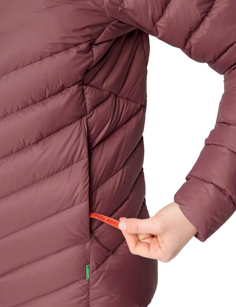 VAUDE VAUDE Women's Monviso Down Hooded Jacket Outdoorjacke Damen - ruby dusk - 0 | SportScheck