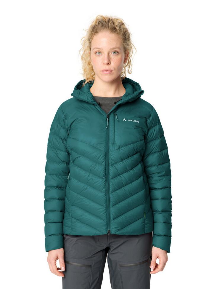 VAUDE VAUDE Women's Monviso Down Hooded Jacket Outdoorjacke Damen - dark fjord green - 0 | SportScheck