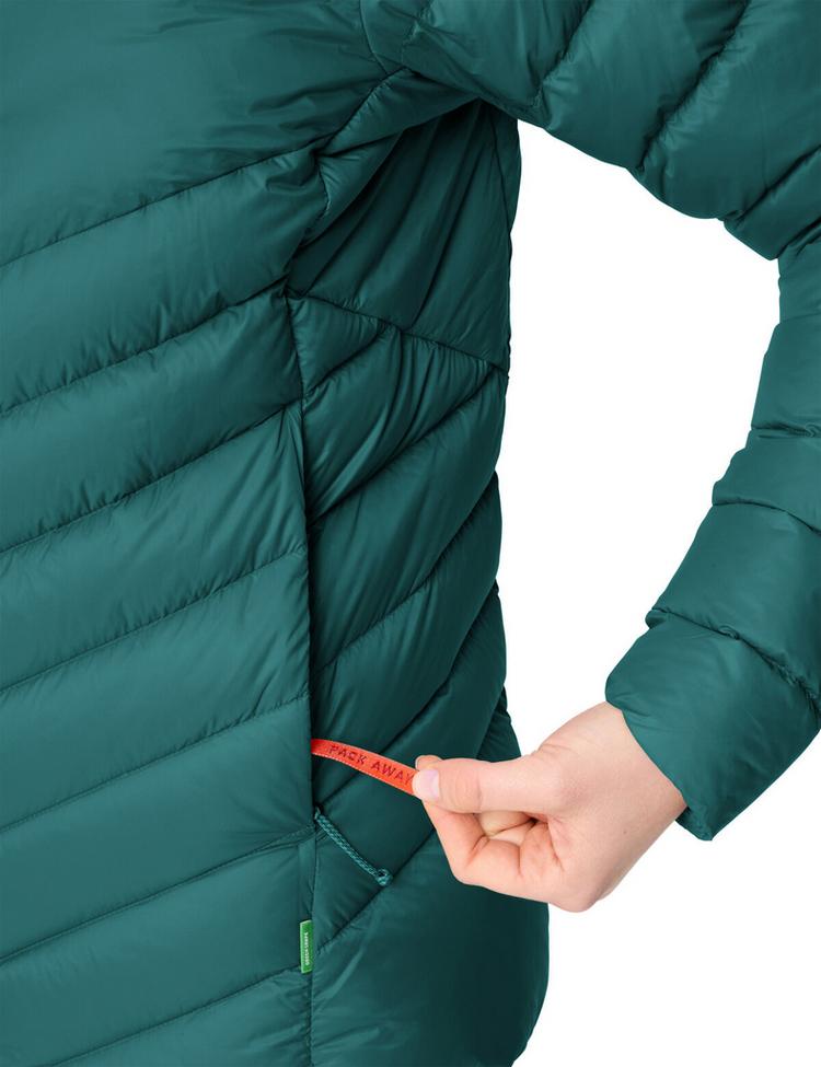 VAUDE VAUDE Women's Monviso Down Hooded Jacket Outdoorjacke Damen - dark fjord green - 0 | SportScheck