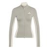 adidas Tempo 3-Streifen lang&auml;rmliges Radtrikot Funktionstop Damen - Grey / Alumina